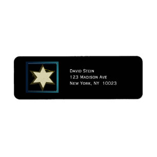 Star of David accent address labels