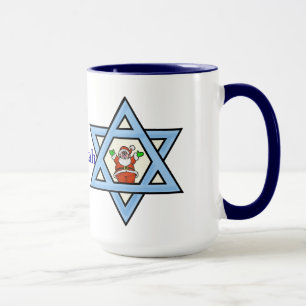 Star of David and Santa Chrismukkah Mug