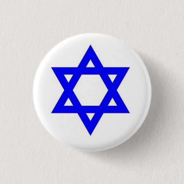 Star of David Badge 1 Inch Round Button (Front)