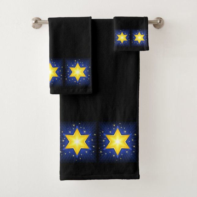 Star of David Bath Towel Set (Insitu)