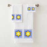 Star of David Bath Towel Set<br><div class="desc">Star of David Jewish religion Hanukkah digital art illustration</div>