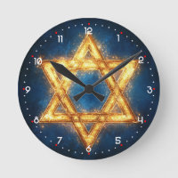 Star of David - beautiful design Round Clock
