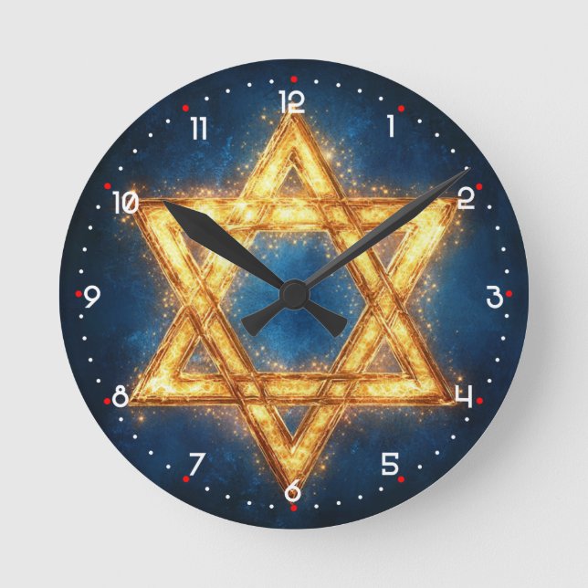 Star of David - beautiful design Round Clock (Front)