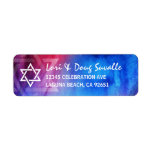 Star of David Blue Red Fire Ice Return Address<br><div class="desc">Create your own unique Star of David return address labels for your envelopes on an easy to personalize, modern template. The elegant blue and red watercolor design can fit into your plans for many Jewish celebrations such as a bar bat mitzvah, Hanukkah, a fire and ice theme birthday, and more....</div>