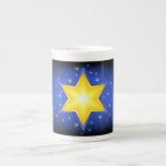 Star of David Bone China Mug<br><div class="desc">Star of David Jewish religion Hanukkah digital art illustration</div>