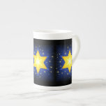 Star of David Bone China Mug<br><div class="desc">Star of David Jewish religion Hanukkah digital art illustration</div>