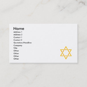 Star of David Business Card