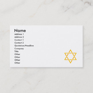 Star of David Business Card