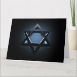 Star Of David Casting Card<br><div class="desc">A dramatically backlit gold casting of the star of david on a dark background</div>