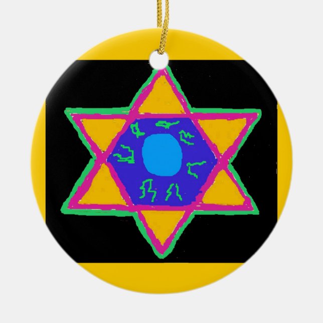 Star of David Ceramic Ornament (Front)