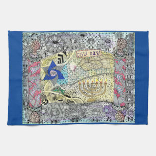 Star of David Challah Cover Kitchen Towel