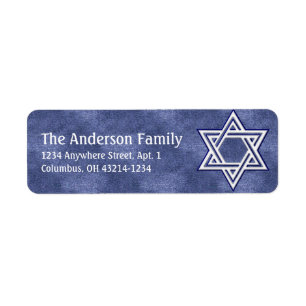 Star of David Chanukah Address Labels d9