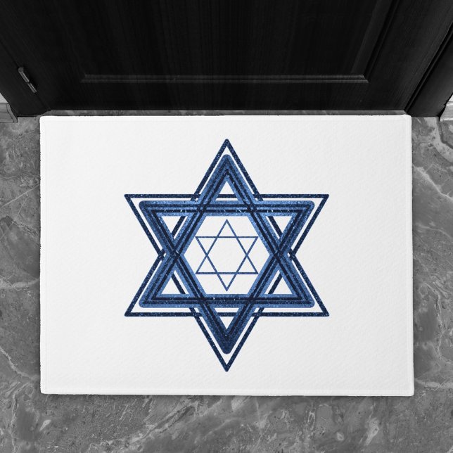Star of David | Classic Blue Modern Minimalist Doormat (Creator Uploaded)