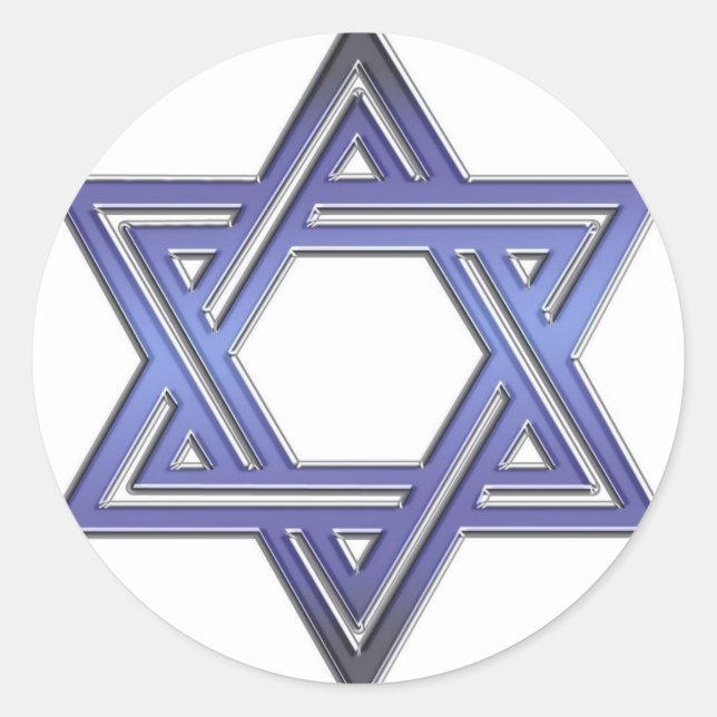 Star of David Classic Round Sticker (Front)