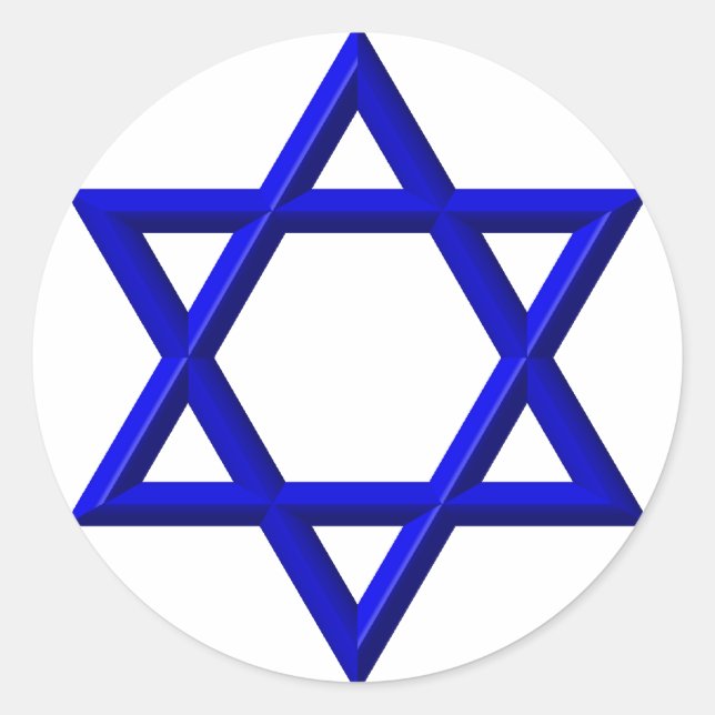 Star of David Classic Round Sticker (Front)