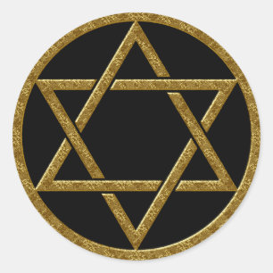 STAR OF DAVID CLASSIC ROUND STICKER