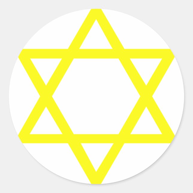 Star of David Classic Round Sticker (Front)