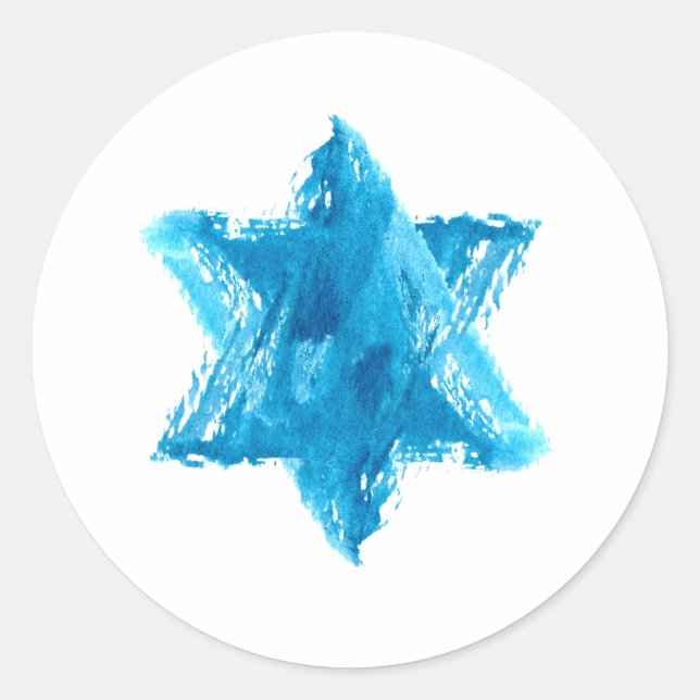 Star of David Classic Round Sticker (Front)