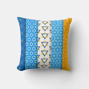 Star of David colourful pattern Throw Pillow