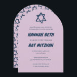 Star of David Custom B'nai Bat Bar Mitzvah Arched Invitation<br><div class="desc">Perfect card to announce a bar mitzvah, bat mitzvah or other Jewish celebration! Hand made art for you! FULLY CUSTOMIZABLE! Click on “Personalize” above to edit the text. Click "edit using design tool" to adjust the fonts, colours and placements and to delete the frame or back side design if you...</div>