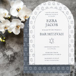 Star of David Custom B'nai Bat Bar Mitzvah Arched Invitation<br><div class="desc">Perfect card to announce a bar mitzvah, bat mitzvah or other Jewish celebration! Hand made art for you! FULLY CUSTOMIZABLE! Click on “Personalize” above to edit the text. Click "edit using design tool" to adjust the fonts, colours and placements and to delete the back side design if you prefer. Also...</div>