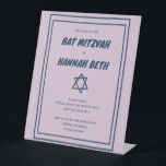 Star of David Custom B'nai Bat Bar Mitzvah Pedestal Sign<br><div class="desc">Perfect sign for a bar mitzvah, bat mitzvah or other Jewish celebration! Hand made art for you! FULLY CUSTOMIZABLE! Click on “Personalize” above to edit the text. Click "edit using design tool" to adjust the fonts, colours and placements and to delete the frame if you wish. Also available in different...</div>