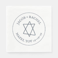 Star of David Custom MAZEL TOV Jewish Wedding
