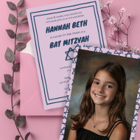Star of David Custom Photo B'nai Bat Bar Mitzvah