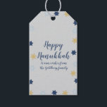Star of David | Cute Blue and Gold Hanukkah Gift Tags<br><div class="desc">Cute Hanukkah Blue Star of David design</div>