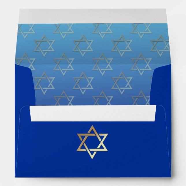 Star of David Deep Blue Envelopes (Back (Bottom))