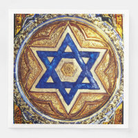 Star of David Dinner Napkins, Coined Paper