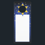 Star of David Door Hanger<br><div class="desc">Star of David Jewish religion Hanukkah digital art illustration</div>