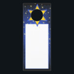 Star of David Door Hanger<br><div class="desc">Star of David Jewish religion Hanukkah digital art illustration</div>
