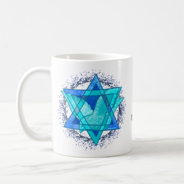 Star Of David Dove Coffee Mug (Left)