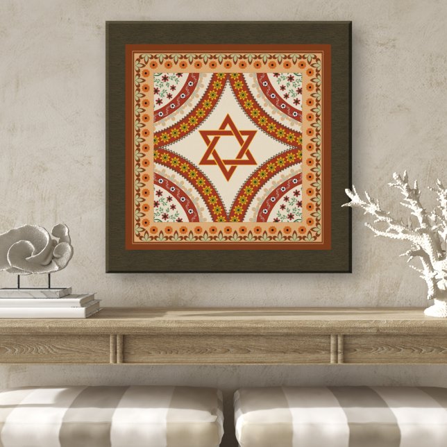 Star of David Elegant Vintage Baroque Art Print (Creator Uploaded)