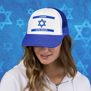 Star of David Flag, I Stand With Israel Hat