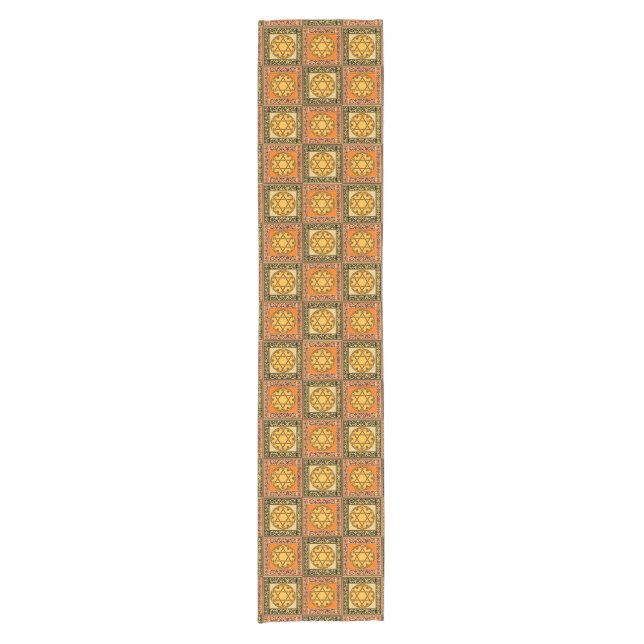 Star of David Floret Table Runner (Front)