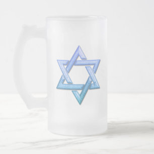 Star of David Frosted Beer Mug