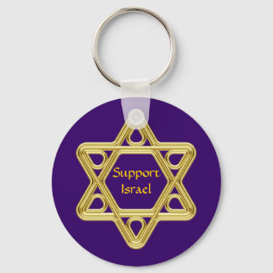 Star of David Gold Keychain