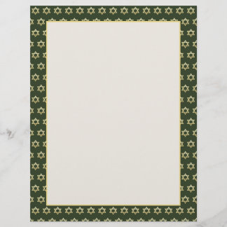 Star of David Green and Gold Flyer