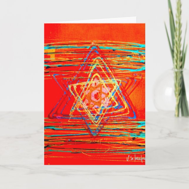 Star of David Greeting Card (Front)