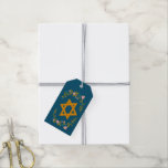 Star of David Hand-drawn Floral Hanukkah Custom  Gift Tags<br><div class="desc">Hand drawn star and florals by me for you. Great for a bat mitzvah or Jewish wedding or Hanukkah or other event. Customize with your own text on the back by clicking "personalize". For more designs and colours check my shop! Or let me know if you'd like something custom. Ask...</div>