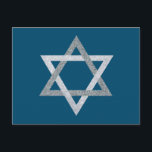 Star of David Hanukkah Glitter Postcard<br><div class="desc">Hanukkah 2022 will begin in the evening of Sunday 18 December and ends in the evening of Monday 26 December</div>