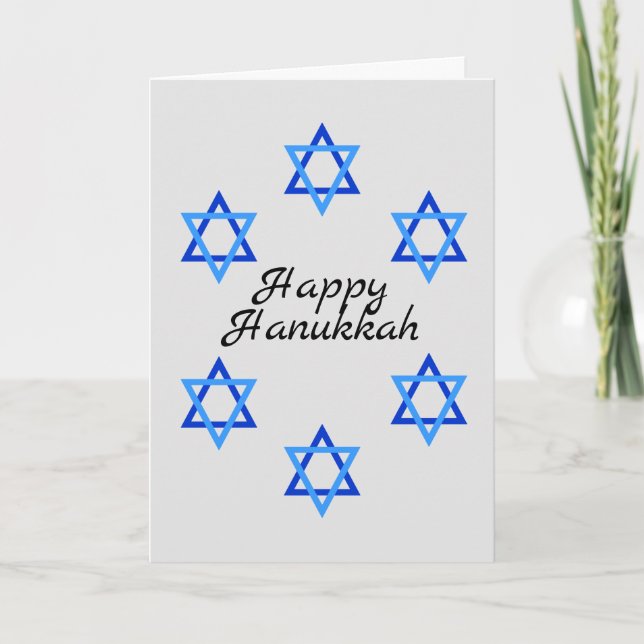 Star of David Hanukkah Holiday Card (Front)
