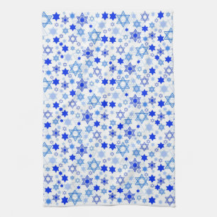 Star of David Hanukkah Kitchen Towel