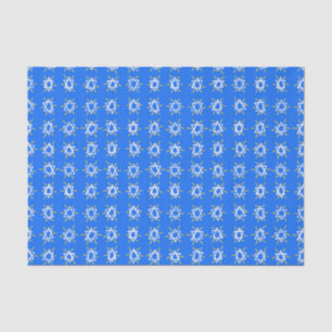 Star of David Hanukkah Pattern Blue White Tissue Paper