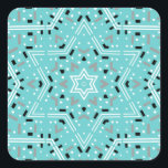 Star of David Hanukkah Stickers<br><div class="desc">Lovely aqua Hanukkah stickers featuring an abstract mandala Star of David pattern. Designed by Susan Silva.</div>