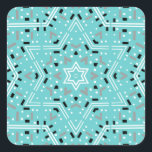 Star of David Hanukkah Stickers<br><div class="desc">Lovely aqua Hanukkah stickers featuring an abstract mandala Star of David pattern. Designed by Susan Silva.</div>