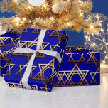 Star of David Hanukkah Wrapping Paper<br><div class="desc">You can easily change Background colour by clicking the customize button.</div>