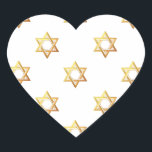 Star of David Heart Sticker<br><div class="desc">Star of David - Available in Blue or Gold.
You can add your own words, pictures, and/or change the background colour using Zazzle's great customization tools. This image is available on dozens of other products too.</div>